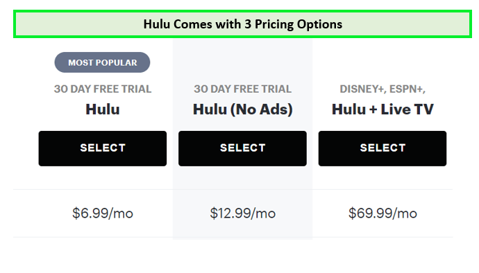 hulu pricing