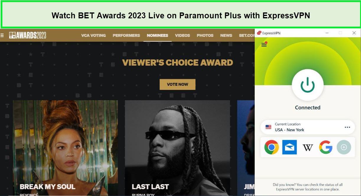 Watch BET Awards 2023 Live outside USA on Paramount Plus