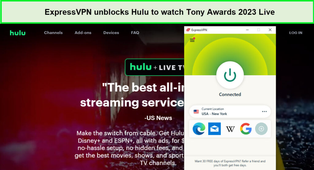Watch Tony Awards 2023 Live outside USA on Hulu Easily!