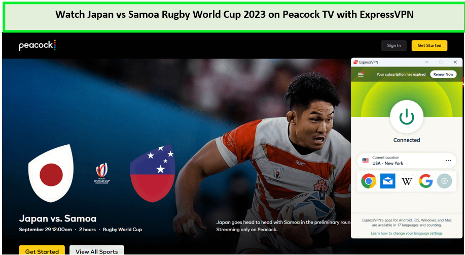 Watch Japan vs Samoa Rugby World Cup 2023 in Germany on Peacock
