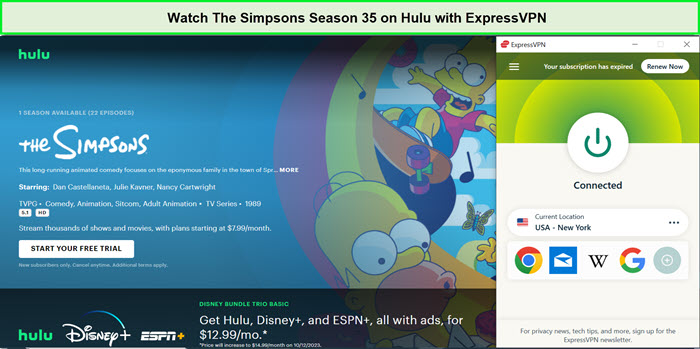 Watch-The-Simpsons-Season-35-Outside-USA-on-Hulu-with-ExpressVPN