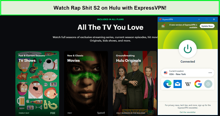 Watch-Rap-Shit-S2-on-Hulu-with-ExpressVPN-in-South Korea