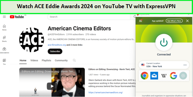 How to Watch ACE Eddie Awards 2024 in Australia on YouTube TV