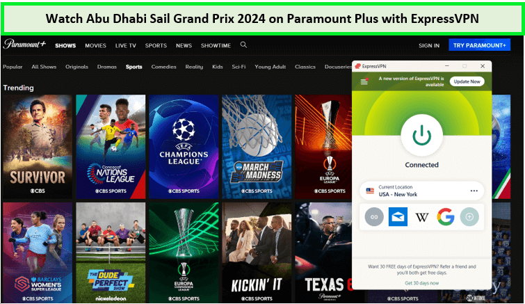 Watch Abu Dhabi Sail Grand Prix 2024 in Canada on Paramount Plus